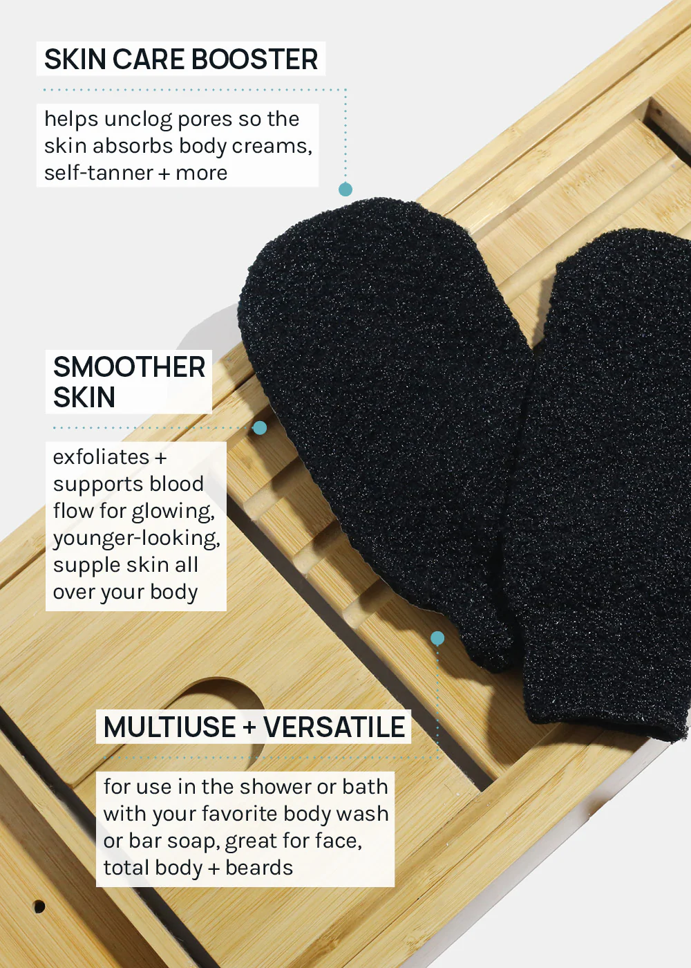 AOA Exfoliating Bath Mitt - Image 4