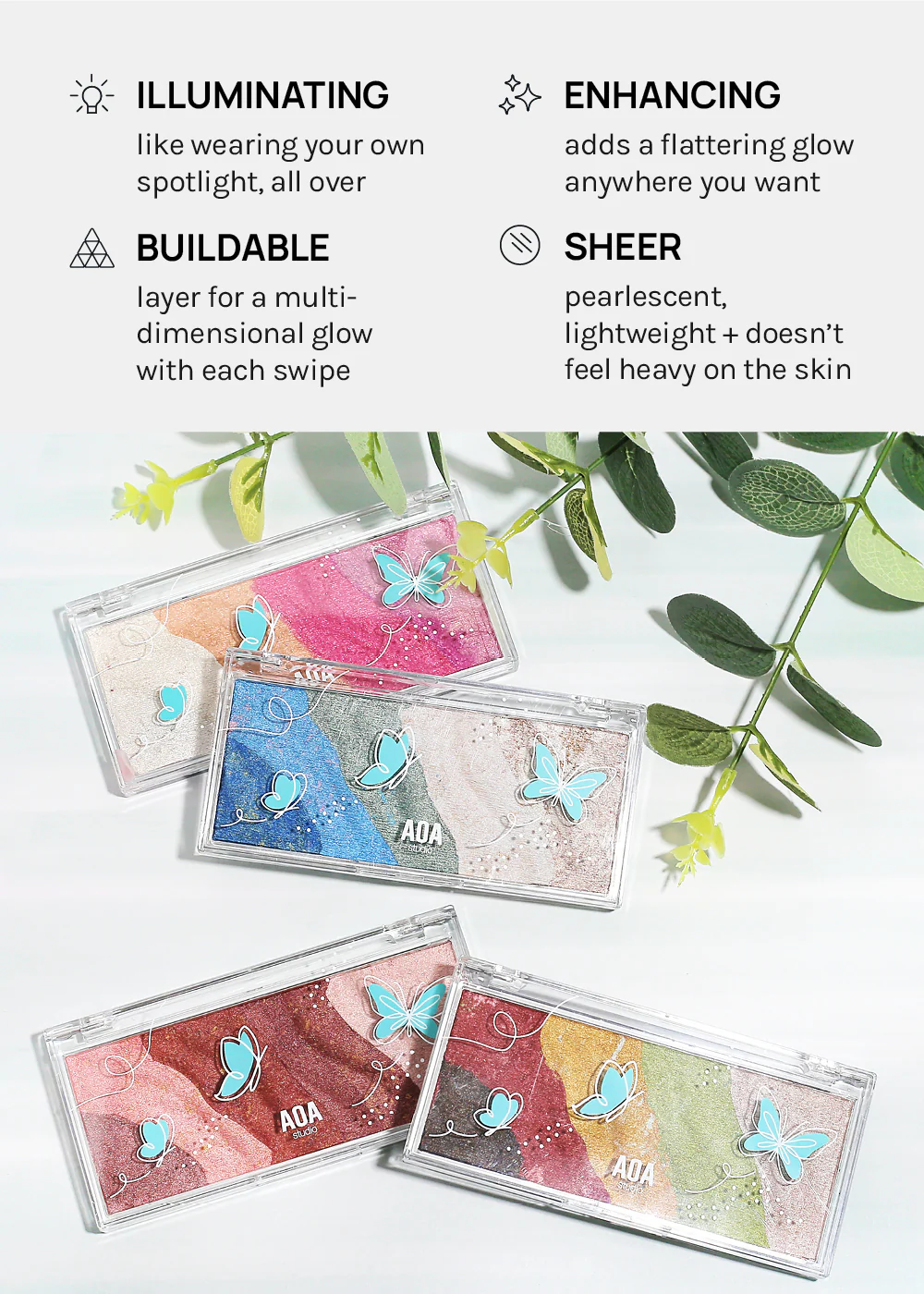 AOA Fly with Me Baked Eyeshadow • Blush Highlighter - Image 4