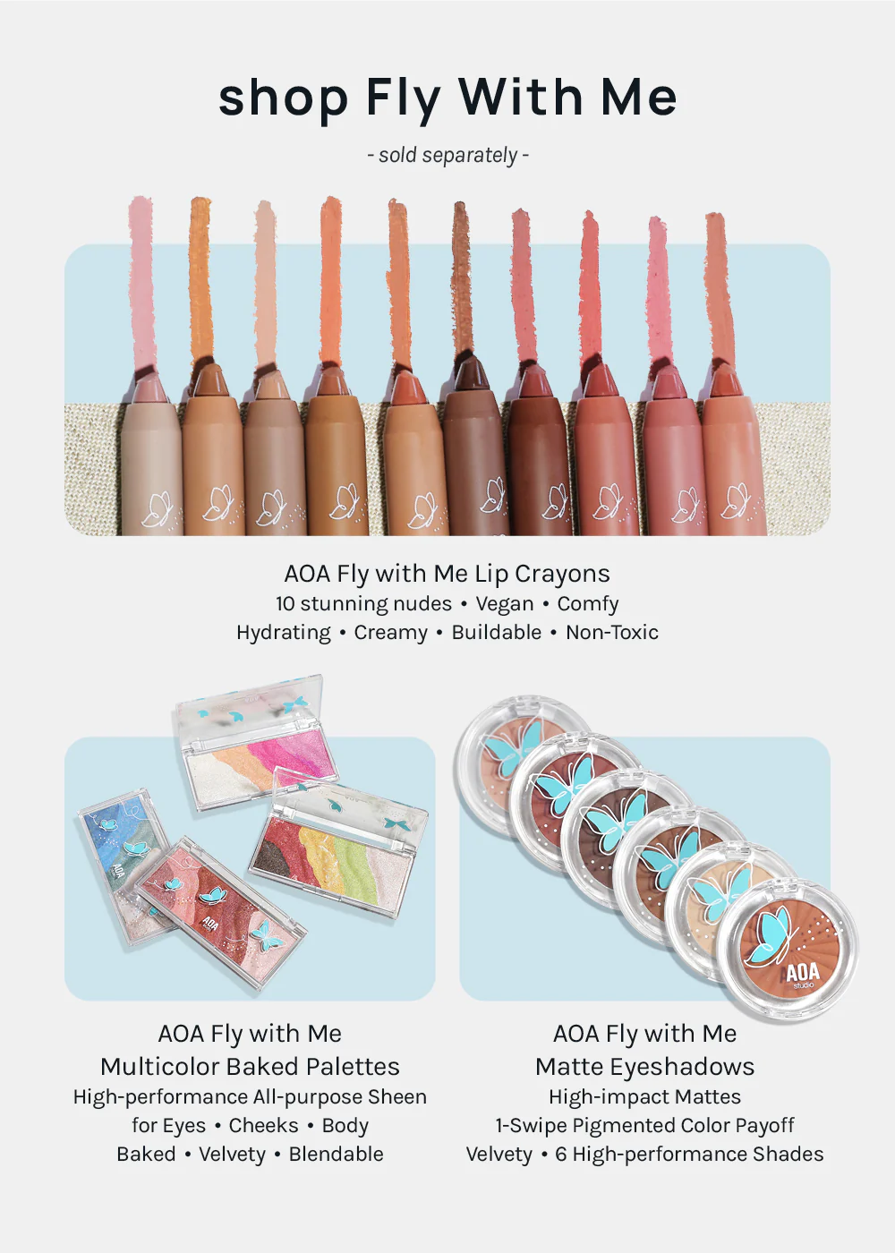AOA Fly with Me Shimmer Eyeshadows - Image 7