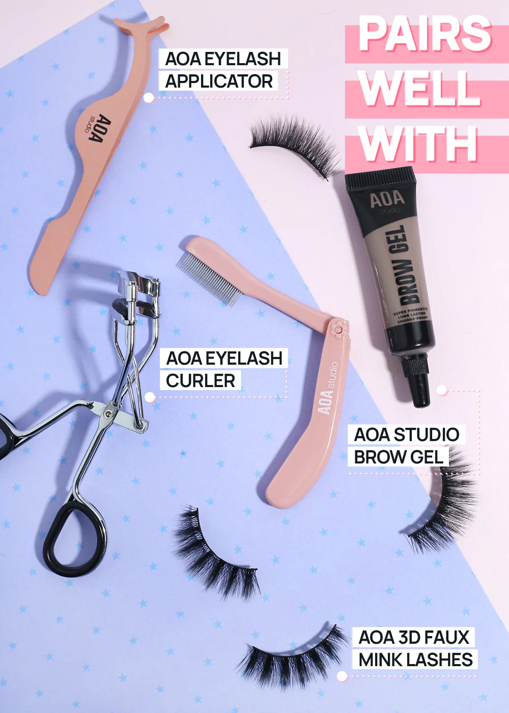AOA Foldable Eyelash + Brow Comb - Image 6