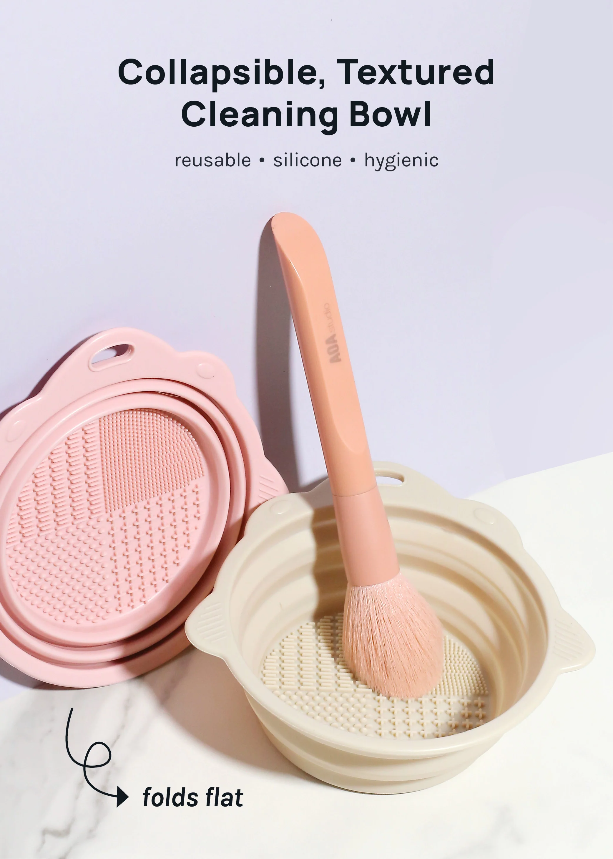 AOA Foldable Silicone Brush Cleaning Bowl - Image 3