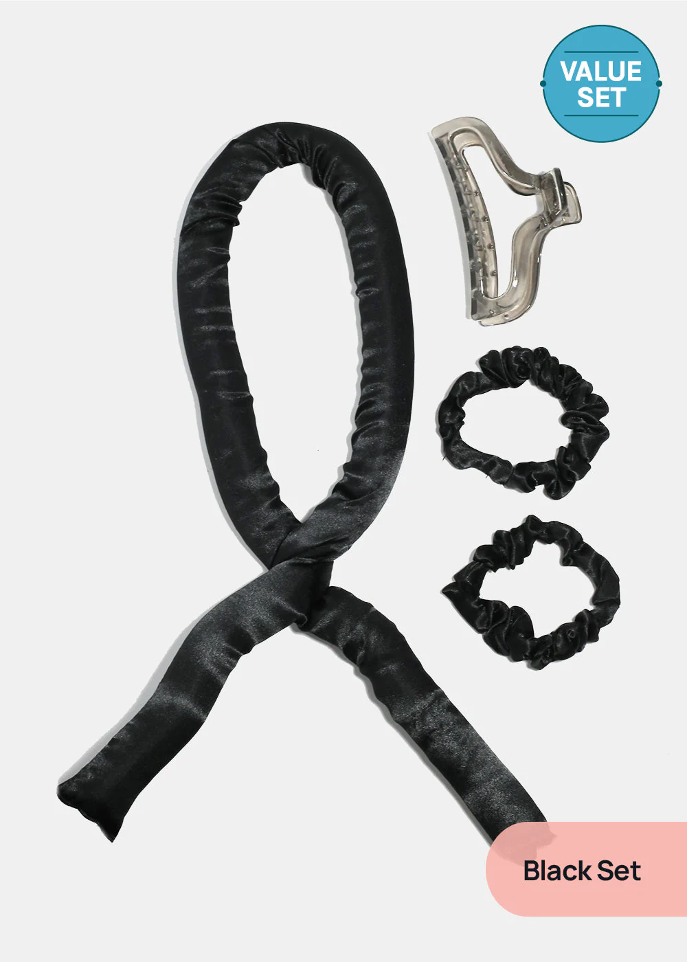 AOA Heat-free Satin Hair Curling Rod - Black - Image 8