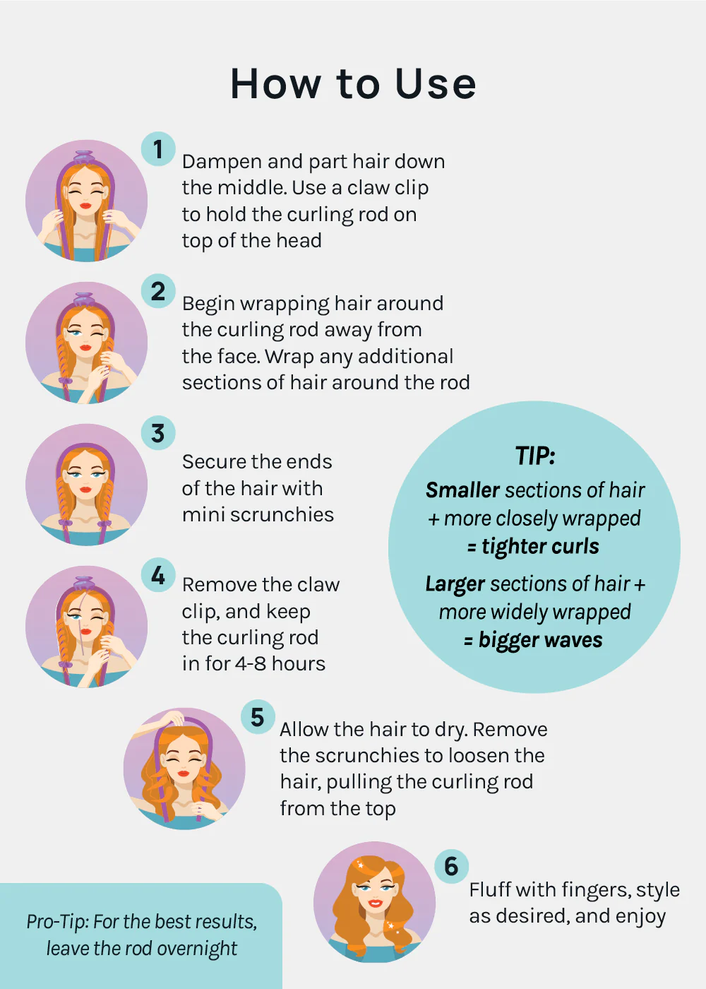 AOA Heat-free Satin Hair Curling Rod - Brown - Image 6
