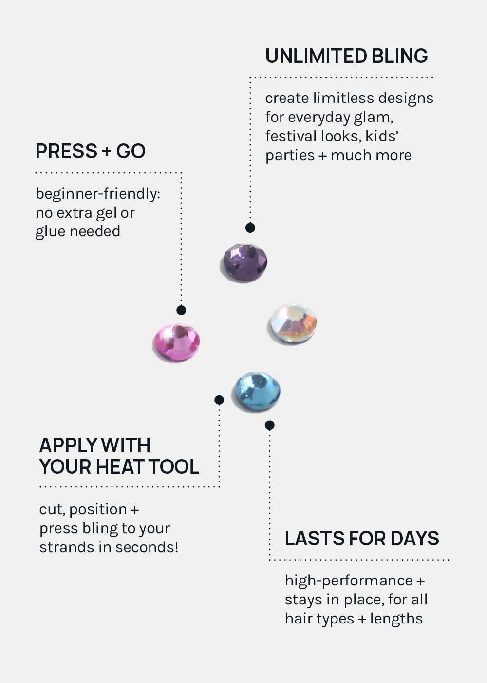 AOA Heat Press-On Hair Crystals - Image 4
