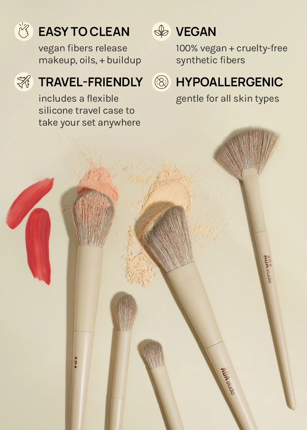 AOA Hero Brush Set + Silicone Travel Case - Image 4