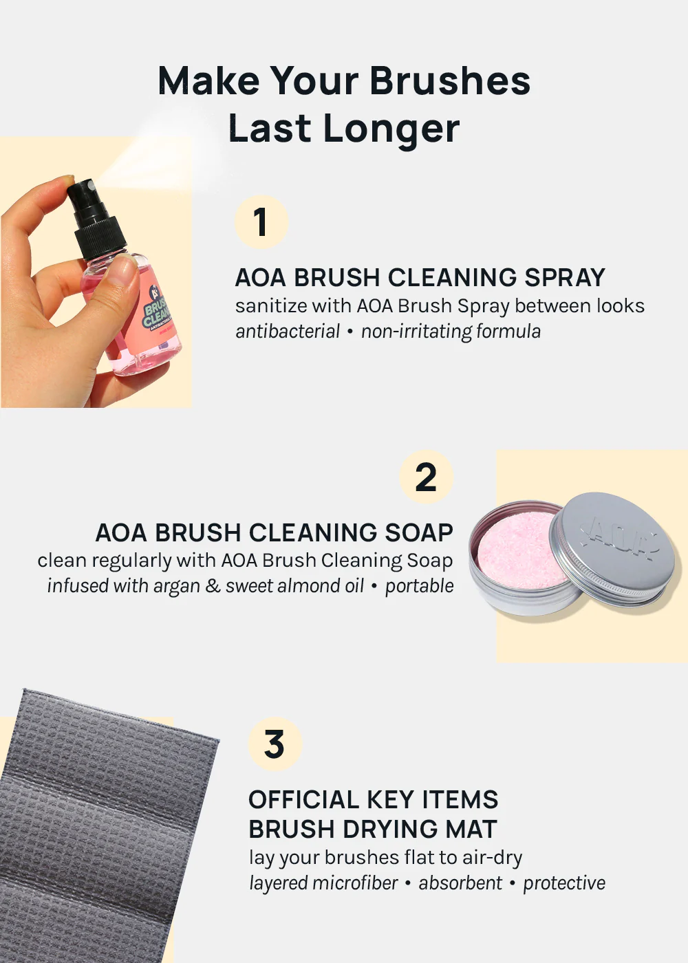 AOA Hero Brush Set + Silicone Travel Case - Image 8