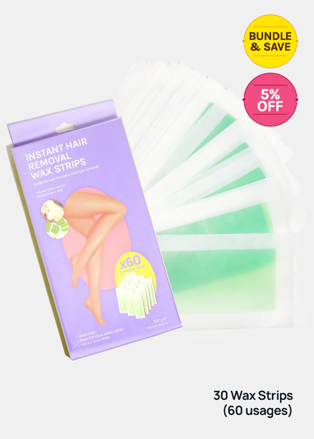 AOA Instant Hair Removal Wax Strips - Image 9
