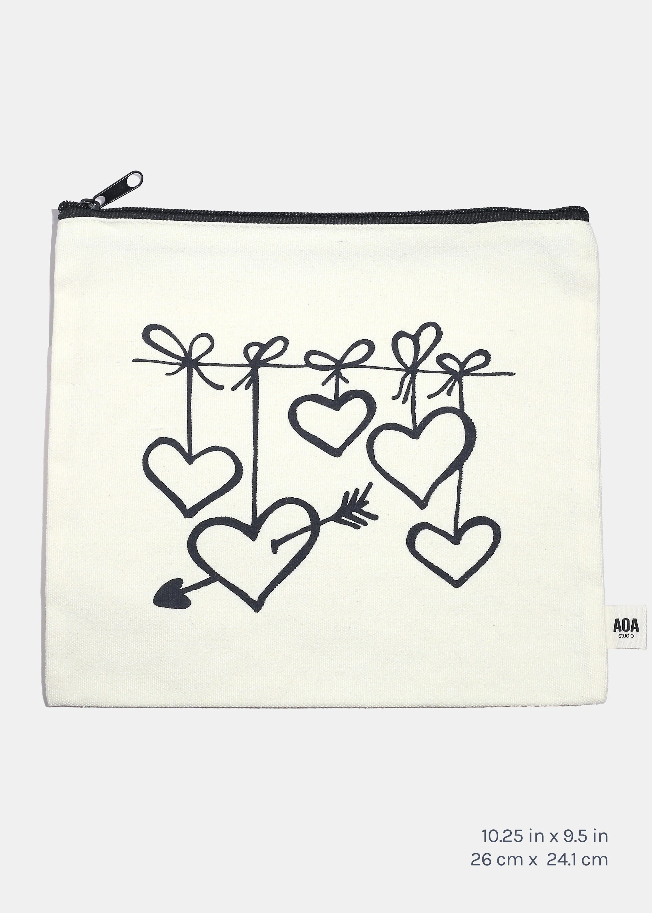 AOA Large Canvas Bag - Heart of Hearts