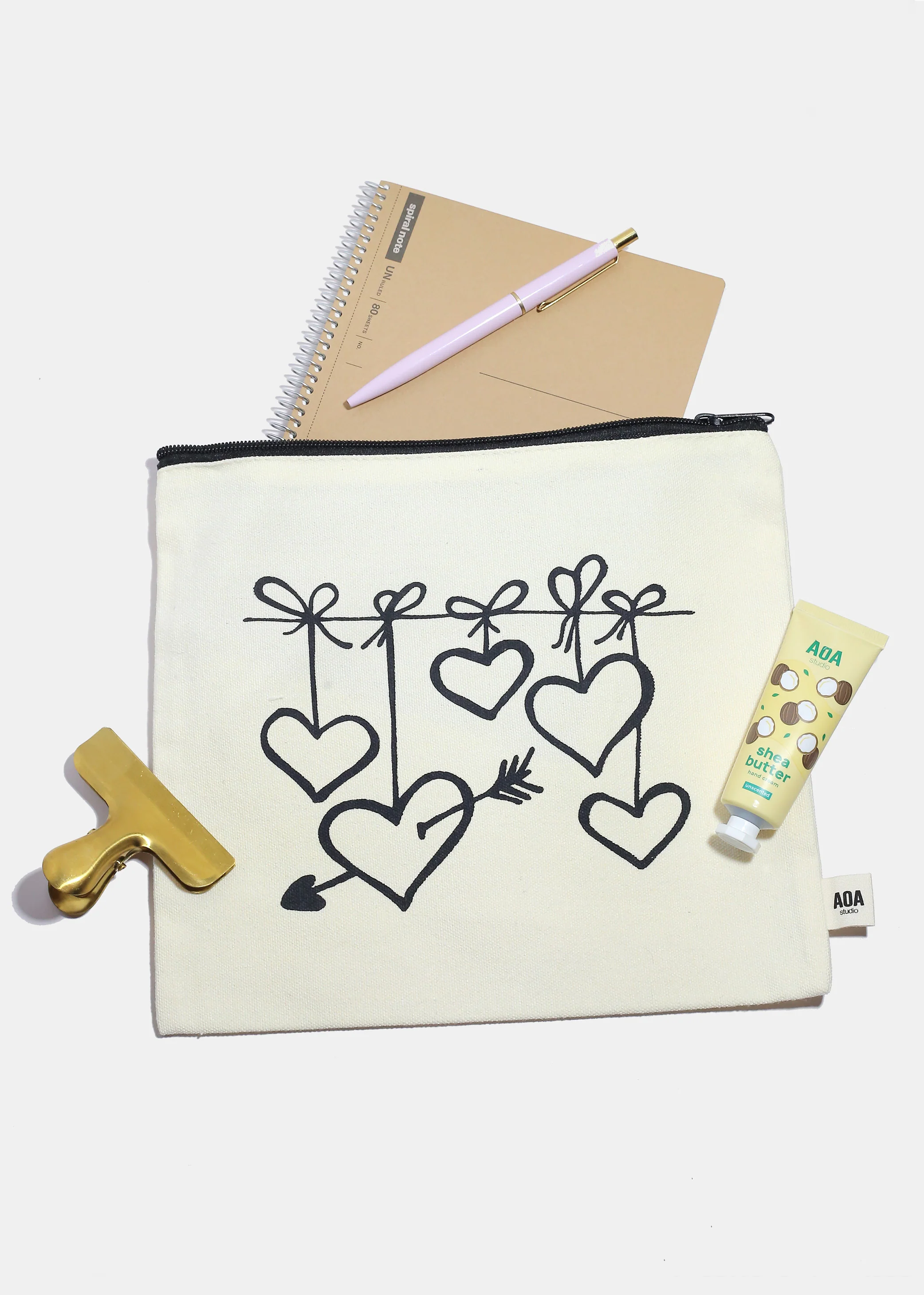 AOA Large Canvas Bag - Heart of Hearts - Image 2