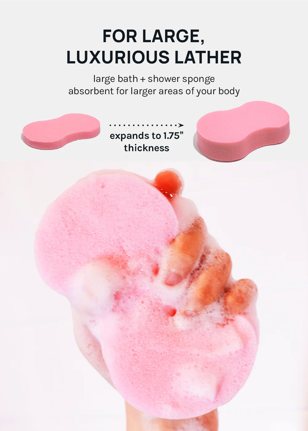 AOA Large Expanding Bath Sponge - Image 2