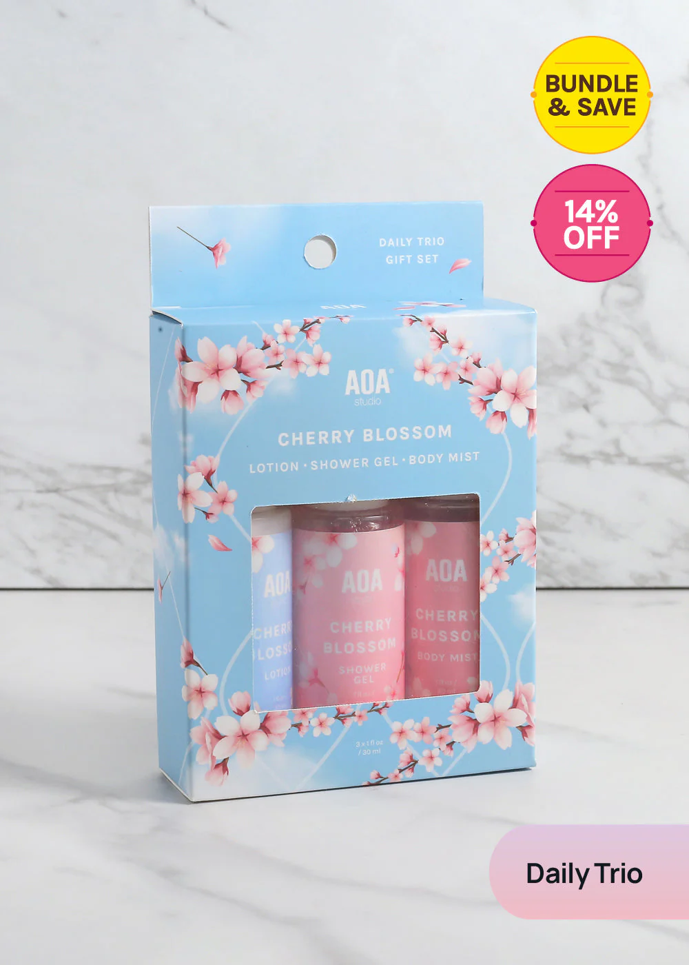 AOA Lotion, Shower Gel & Body Mist - Cherry Blossom - Image 9