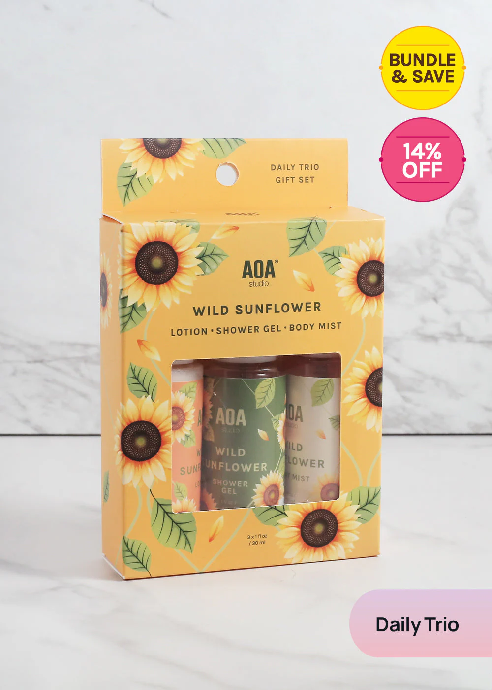 AOA Lotion, Shower Gel & Body Mist - Wild Sunflower - Image 9