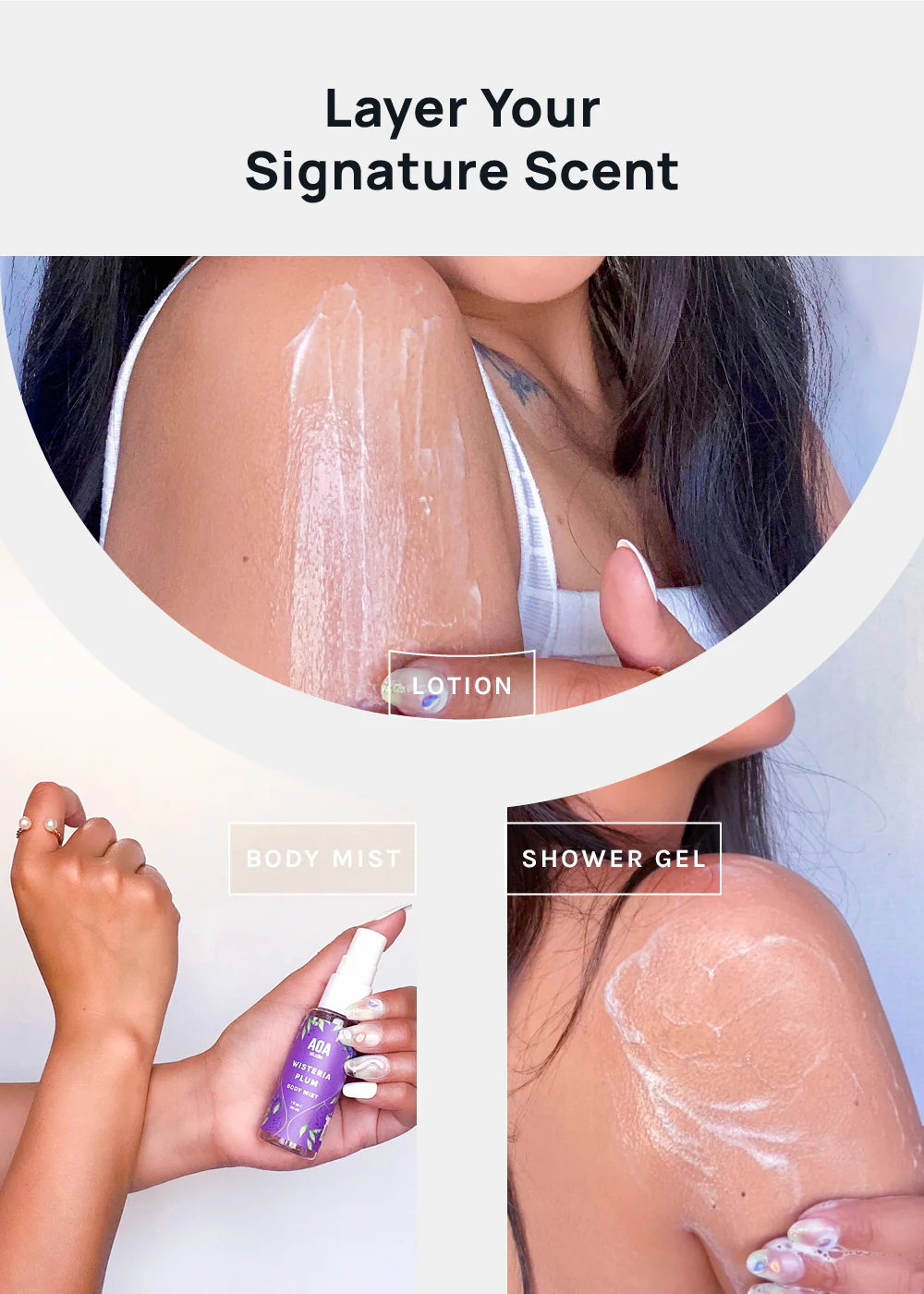 AOA Lotion, Shower Gel & Body Mist - Wisteria Plum - Image 3