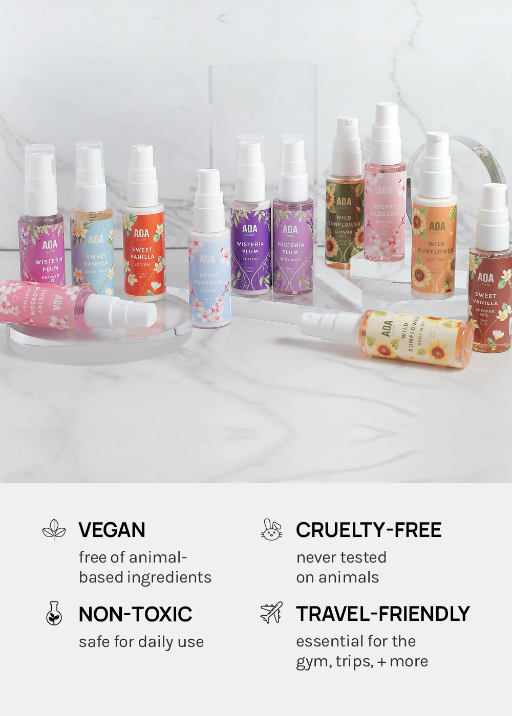 AOA Lotion, Shower Gel & Body Mist - Wisteria Plum - Image 4