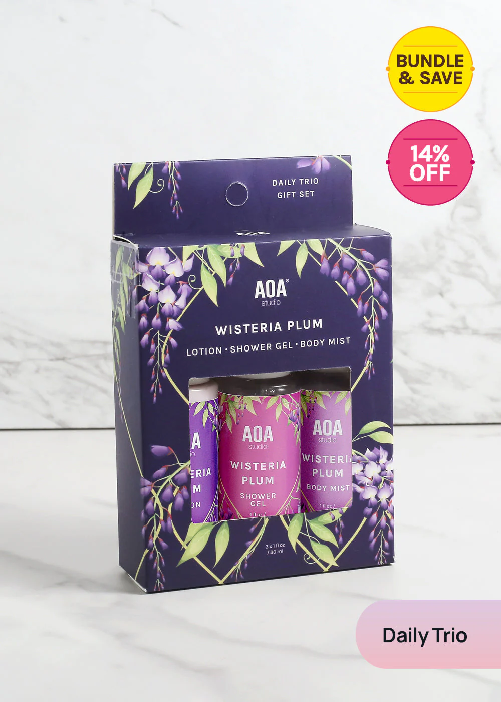 AOA Lotion, Shower Gel & Body Mist - Wisteria Plum - Image 9