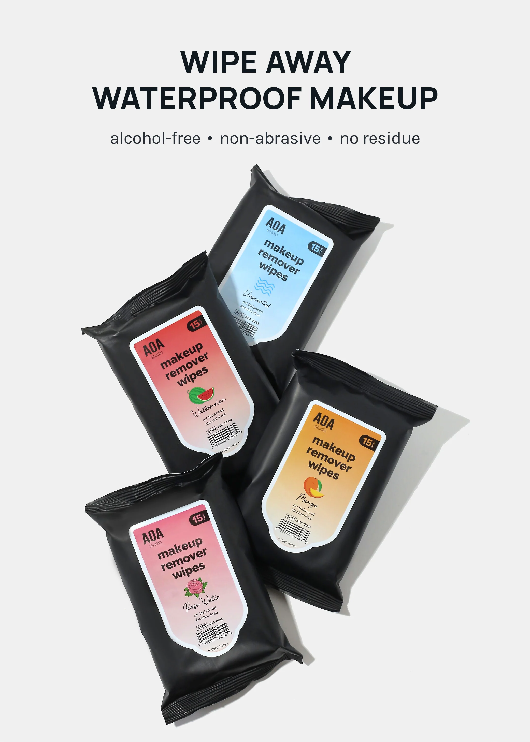AOA Makeup Remover Wipes - Unscented - Image 2