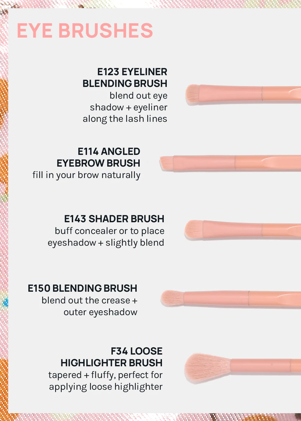 AOA Matte Rose Brush Set + Satin Travel Roll - Image 6