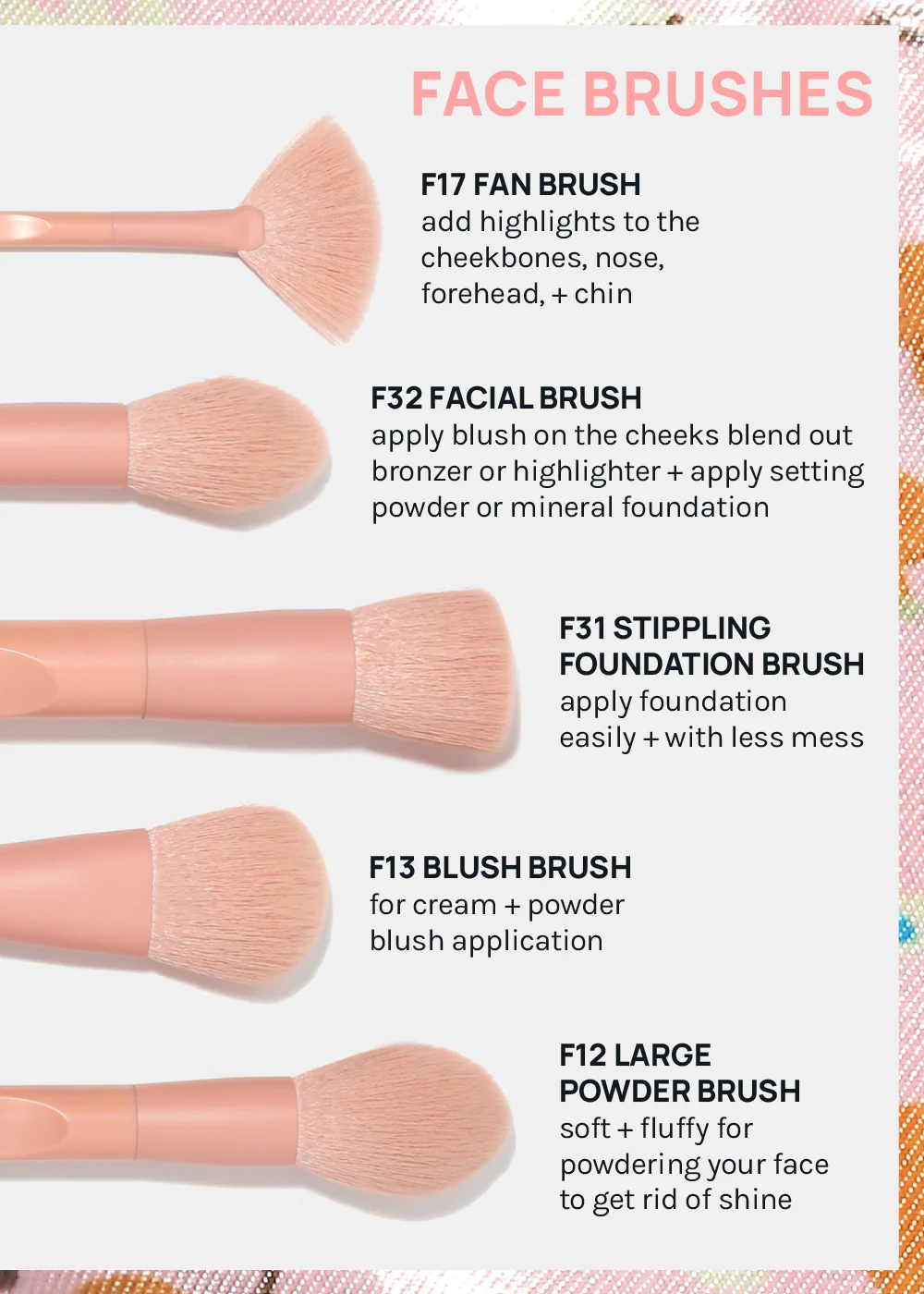 AOA Matte Rose Brush Set + Satin Travel Roll - Image 7