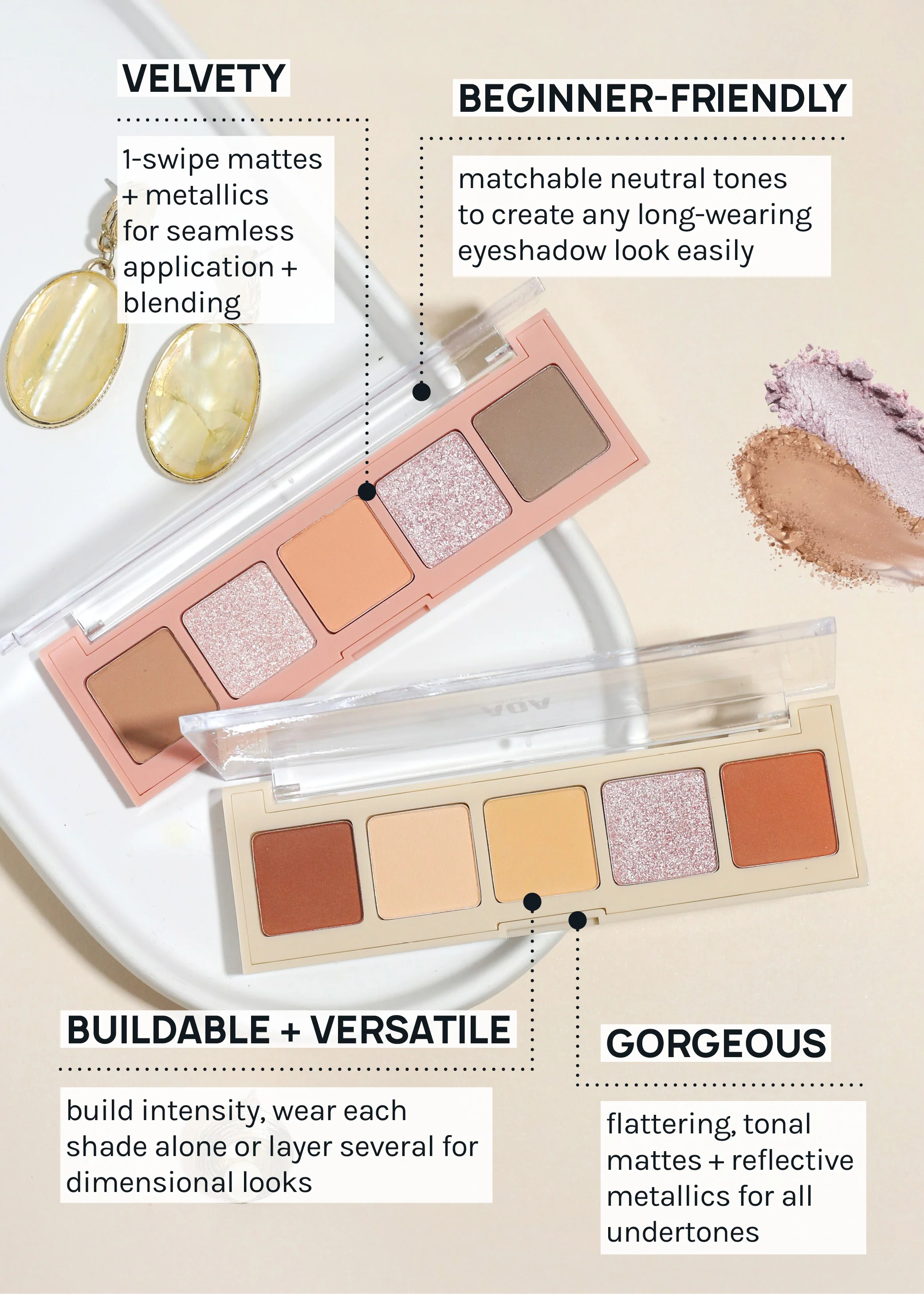 AOA Mini Sweethearts 5-Color Eyeshadow Palette - Image 4