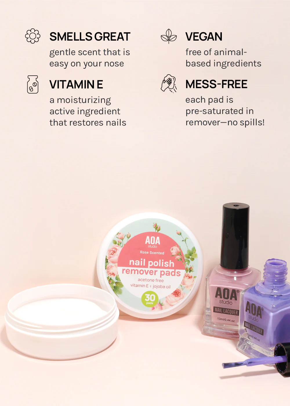 AOA Nail Polish Remover Pads - Image 4