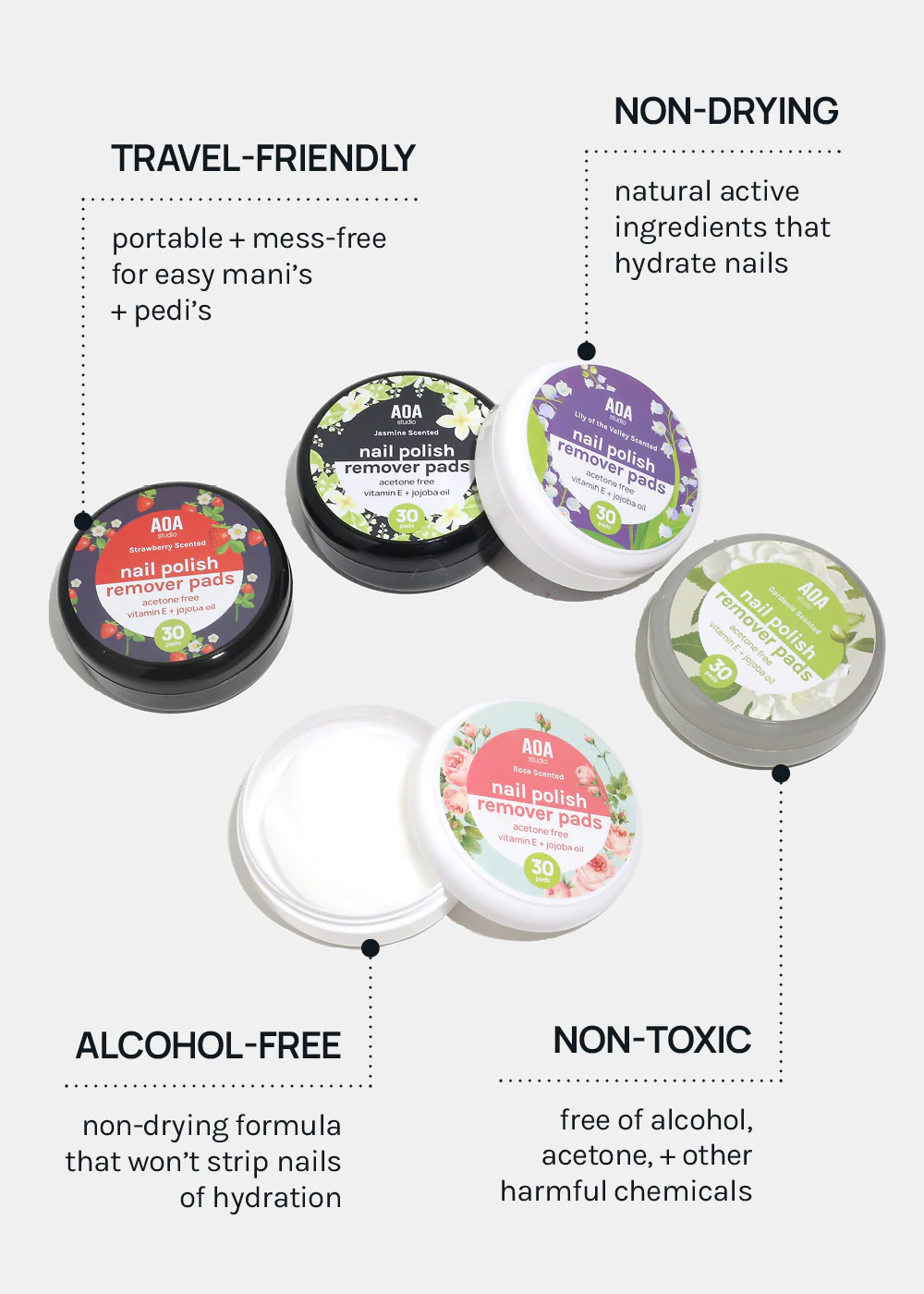 AOA Nail Polish Remover Pads - Image 5