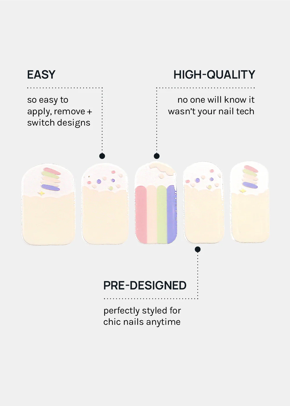 AOA Nail Polish Strips: Starry Rainbow - Image 5
