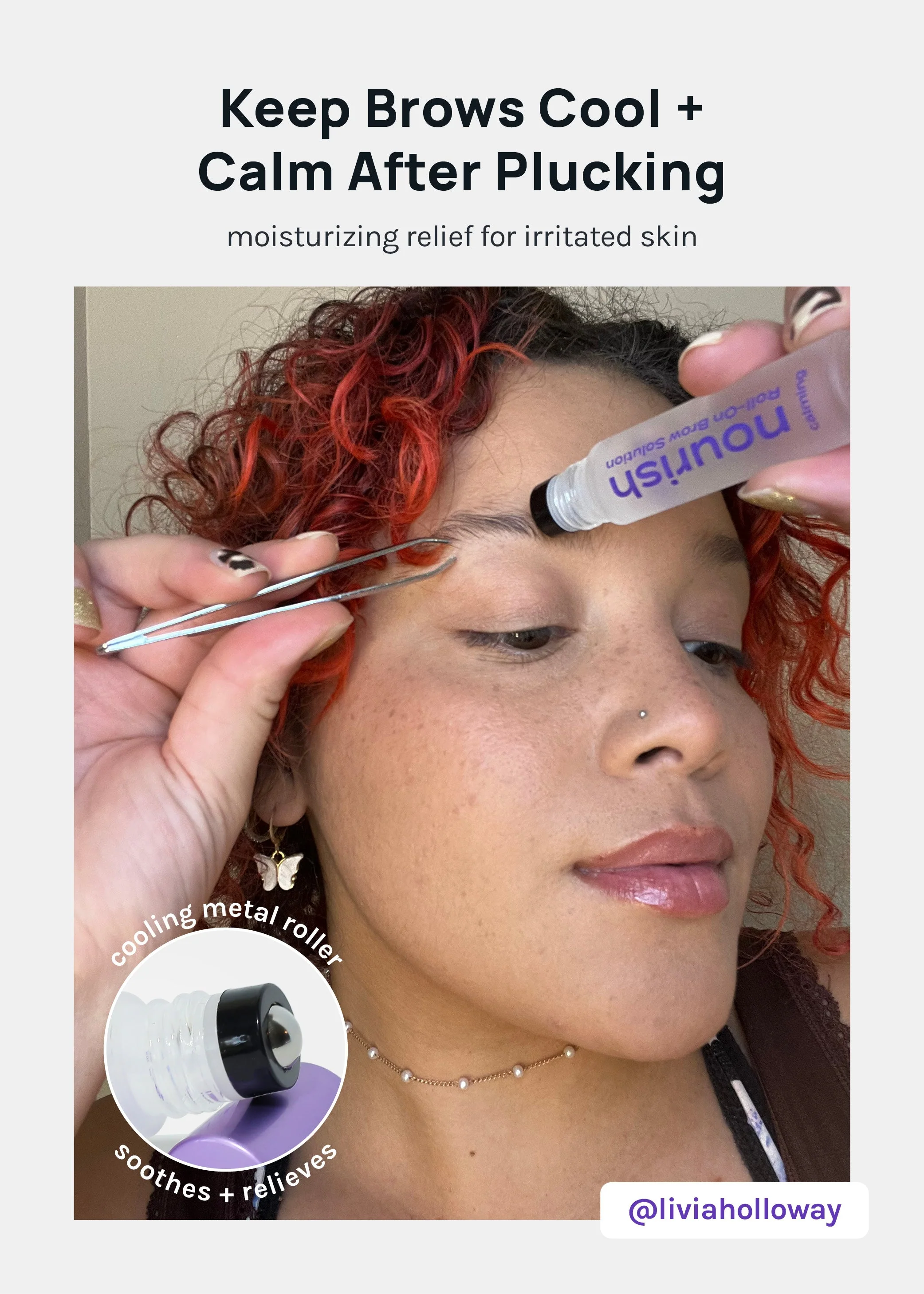 AOA Nourish Hydrating Under Eye Serum + Calming Roll-On Brow Solution - Image 6