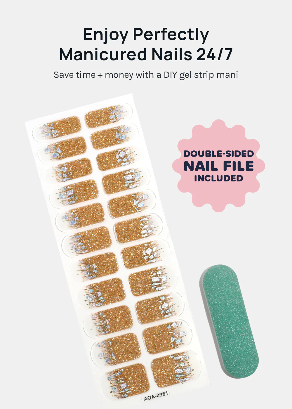 AOA Paw Paw Gel Polish Strips: Glamstar - Image 3