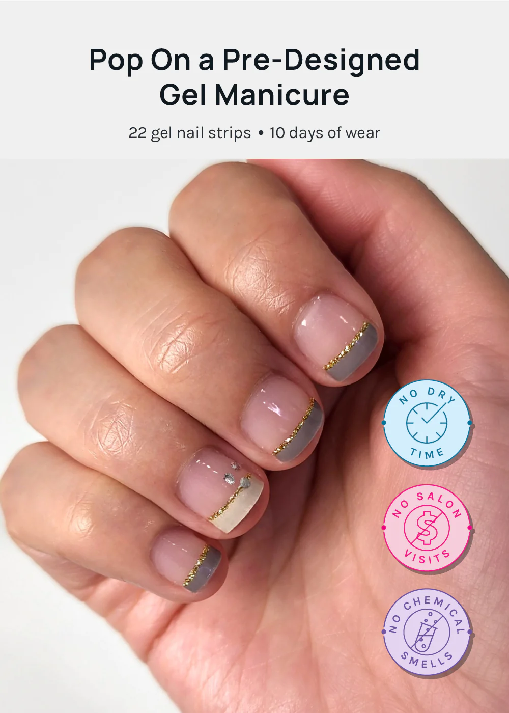 AOA Paw Paw Gel Polish Strips: Half & Half - Image 2