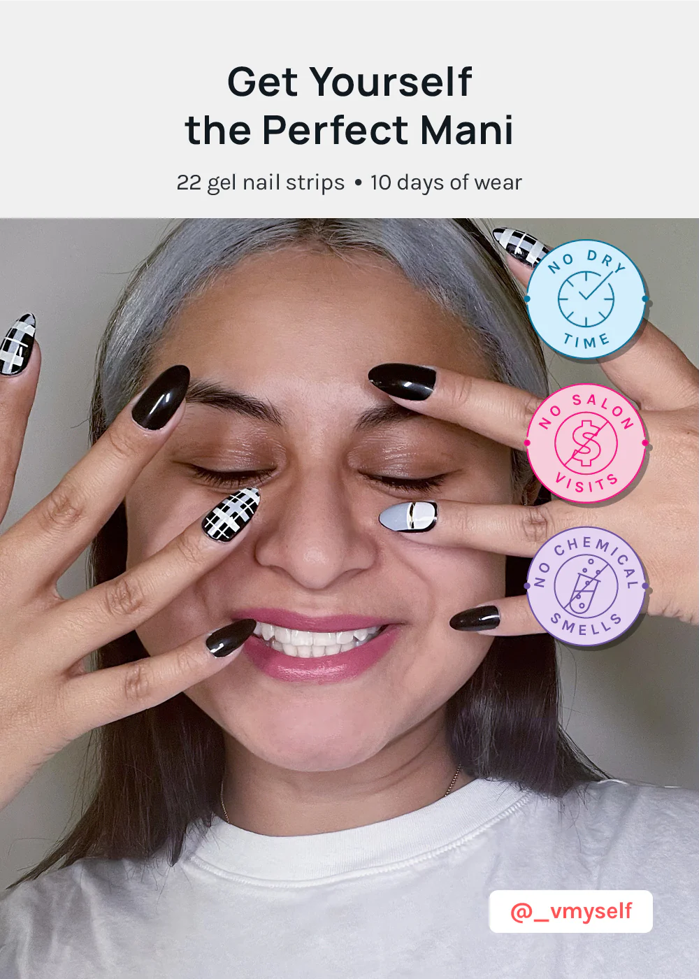 AOA Paw Paw Gel Polish Strips: Silver Lining - Image 2
