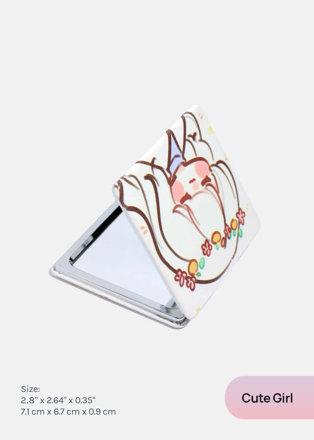 AOA Paw Paw Magnifying Double-Sided Compact Mirror - Rectangular - Image 6