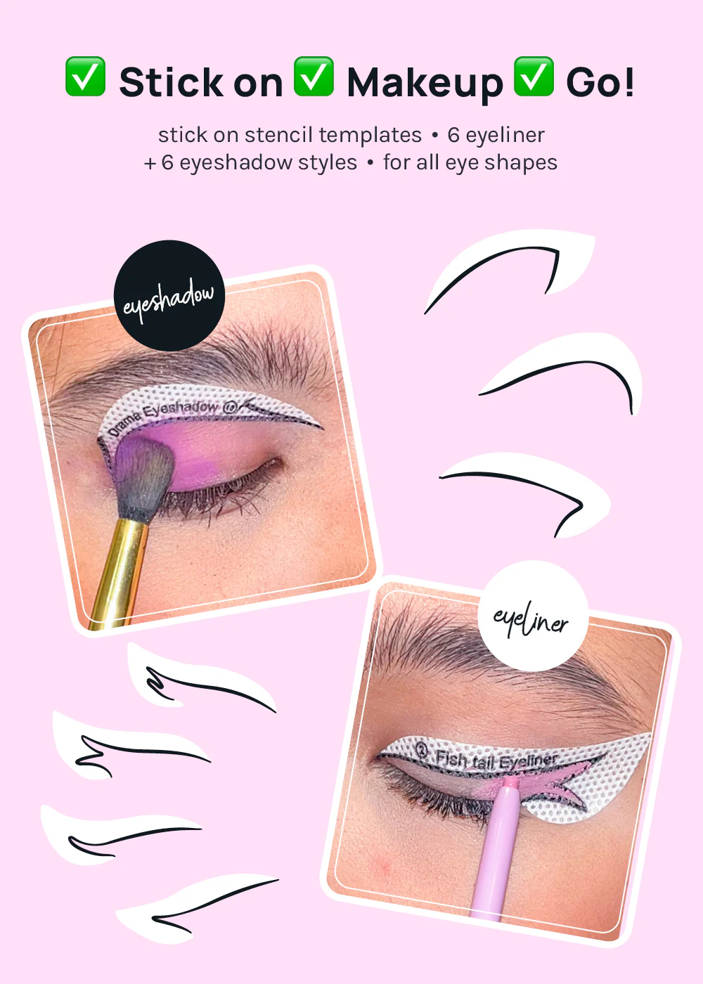 AOA Perfect Eyeliner + Eyeshadow Sticker Templates - Image 2