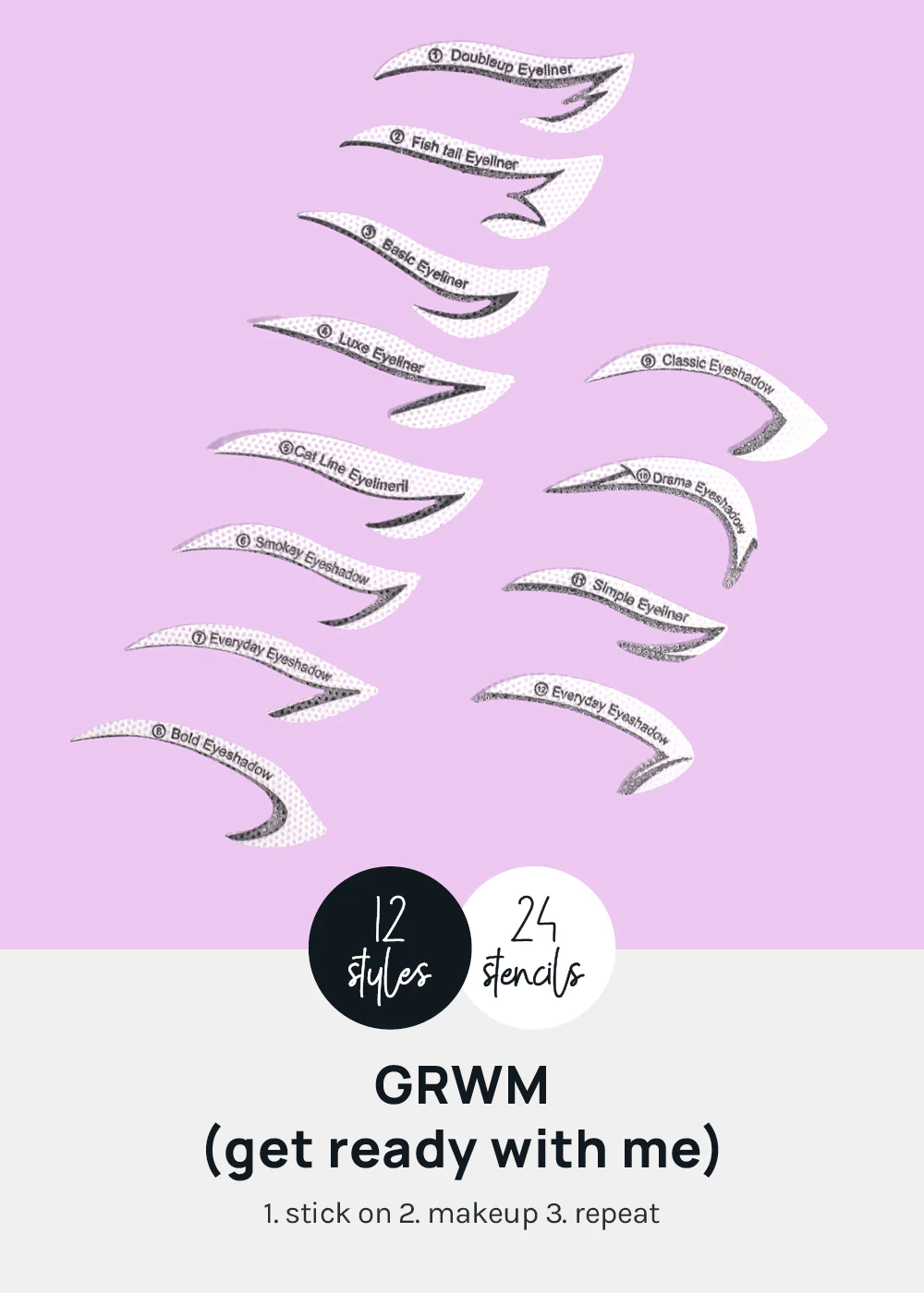 AOA Perfect Eyeliner + Eyeshadow Sticker Templates - Image 3