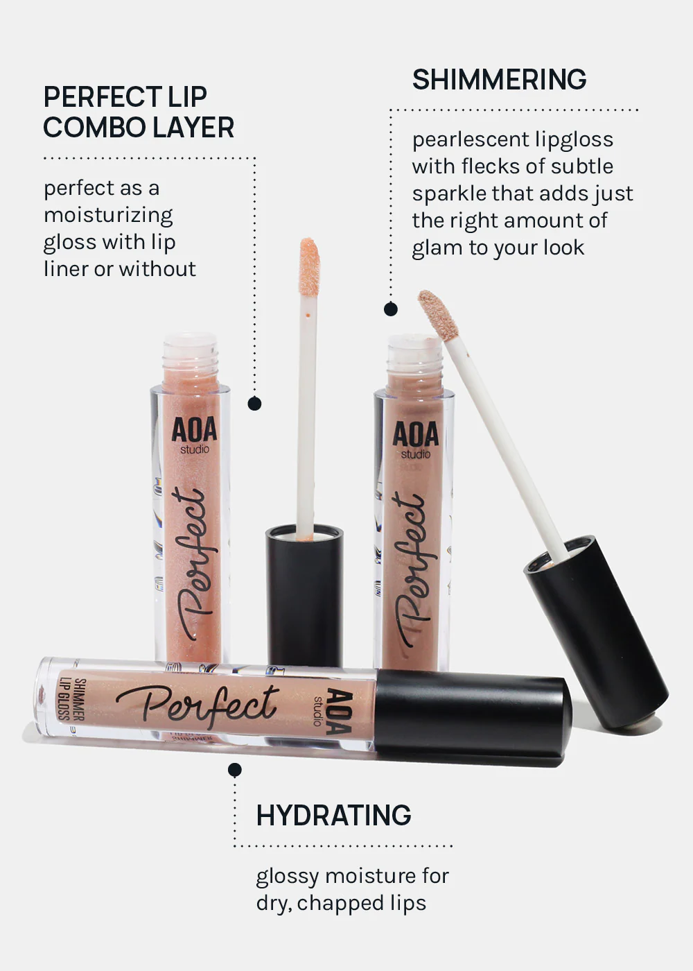 AOA Perfect Shimmer Lip Gloss - Image 4