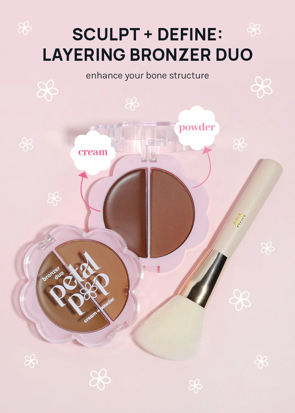 AOA Petal Pop Bronzer Duo Cream + Powder - Image 2