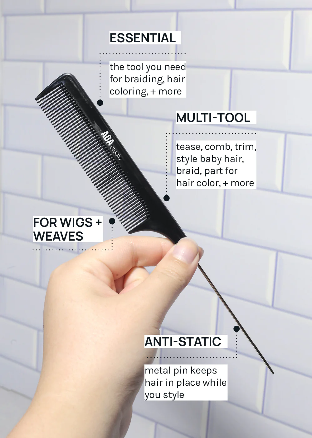 AOA Pin Tail Comb - Image 2