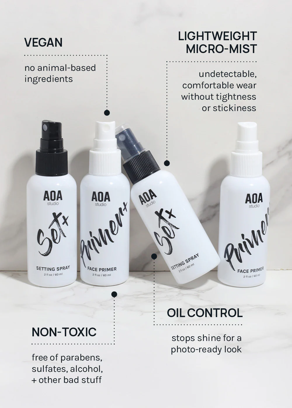 AOA Primer+ Face Primer & Set+ Setting Spray - Image 4