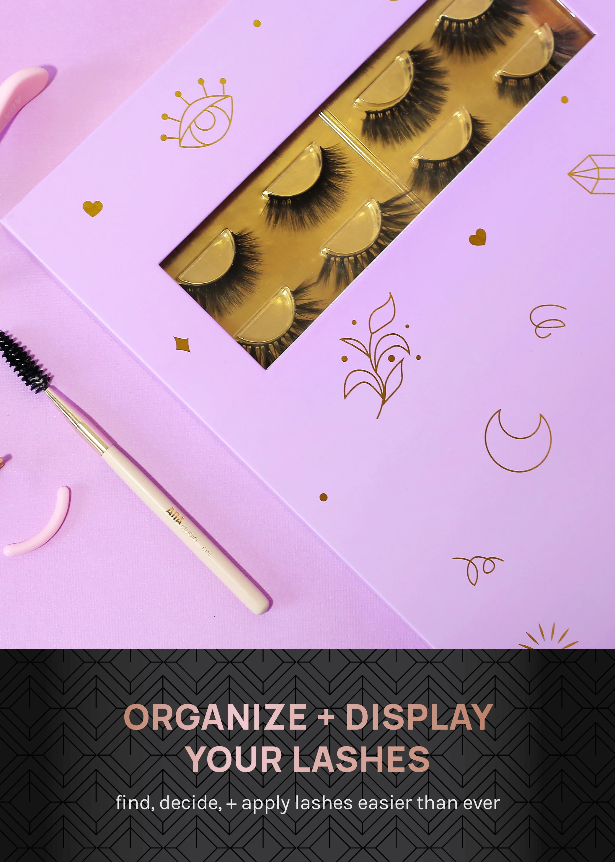 AOA Pro Eyelash Book - Purple - Image 3