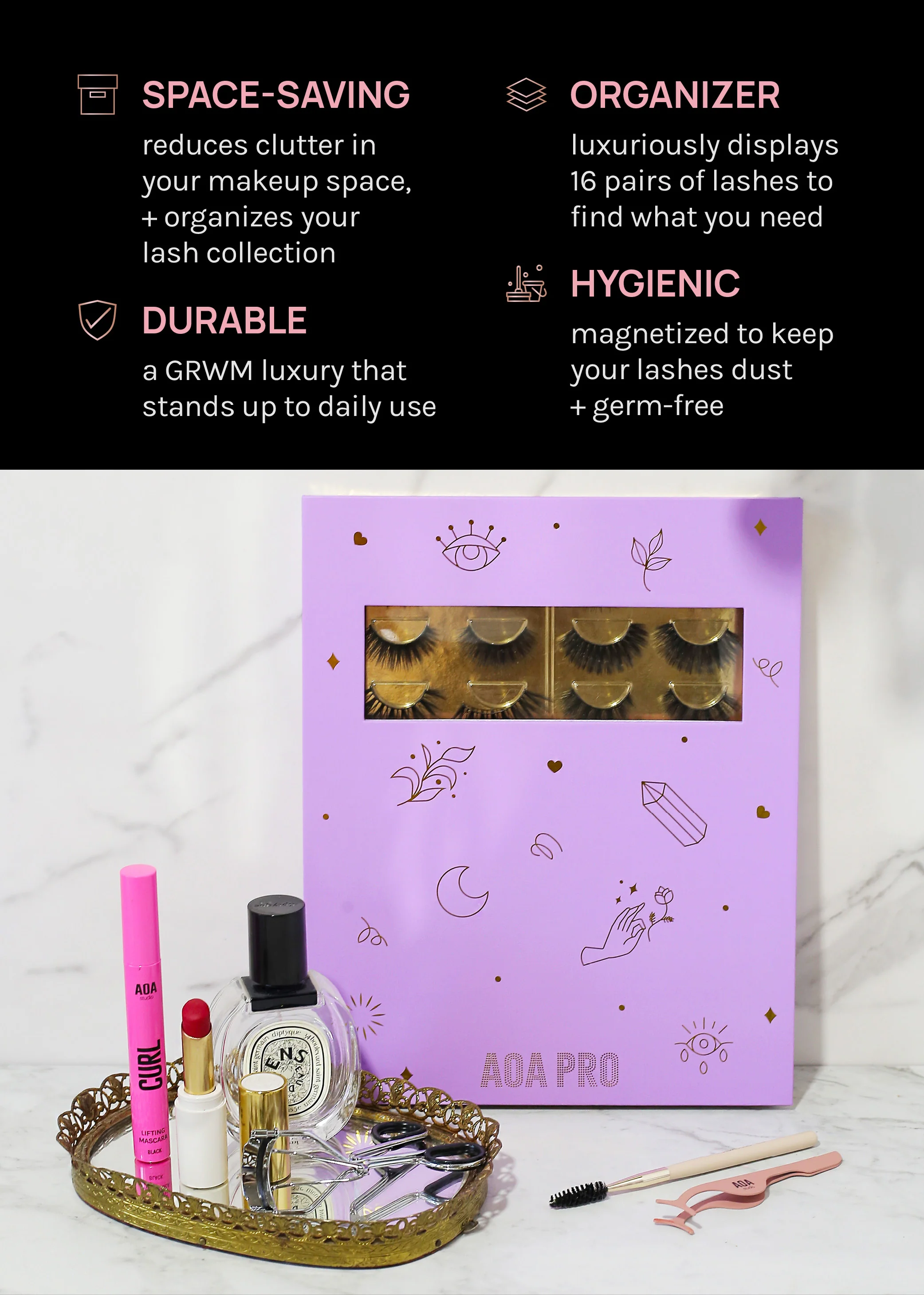 AOA Pro Eyelash Book - Purple - Image 5