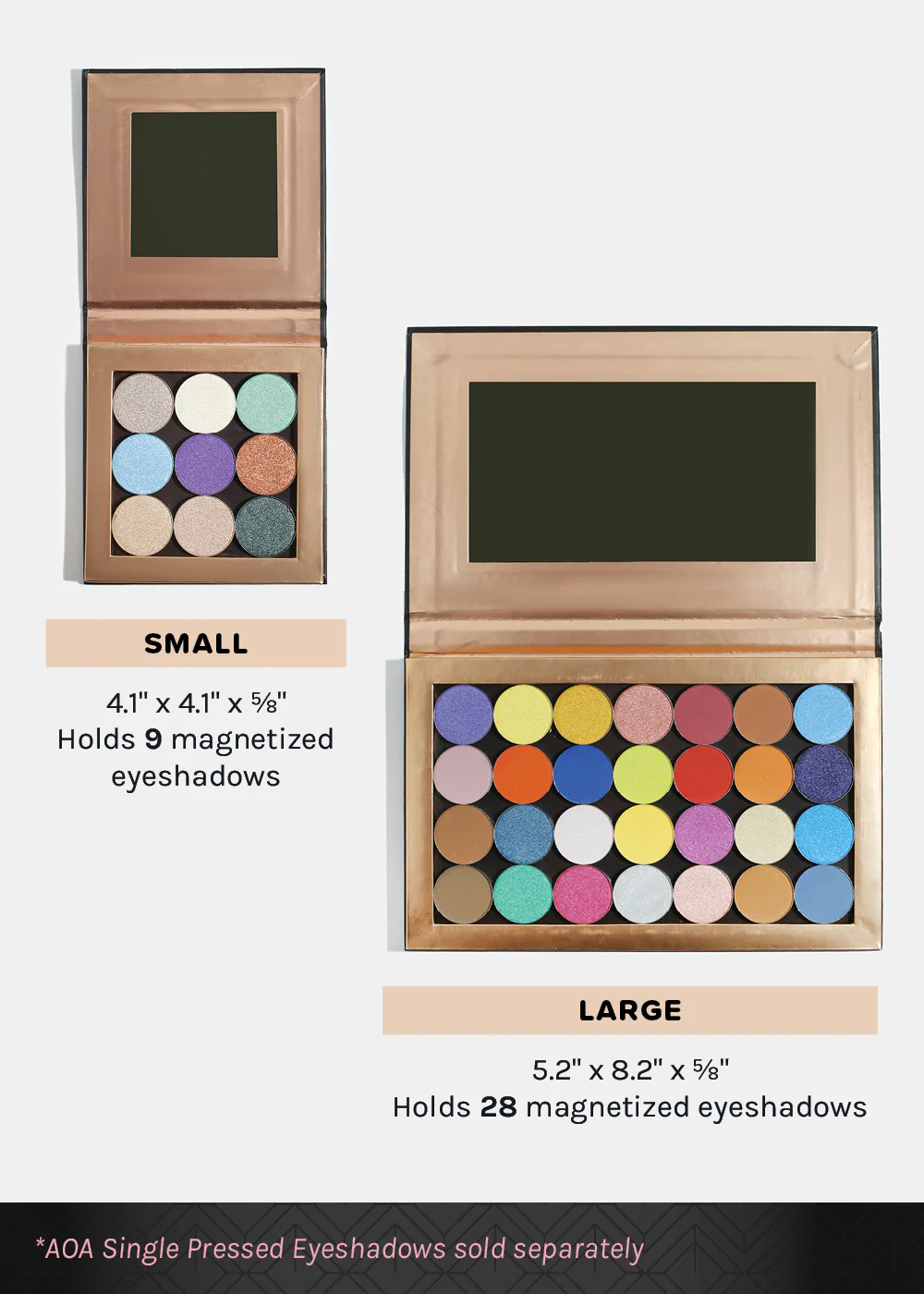 AOA Pro Magnetic Eyeshadow Palette - Pink Swirly Small - Image 6