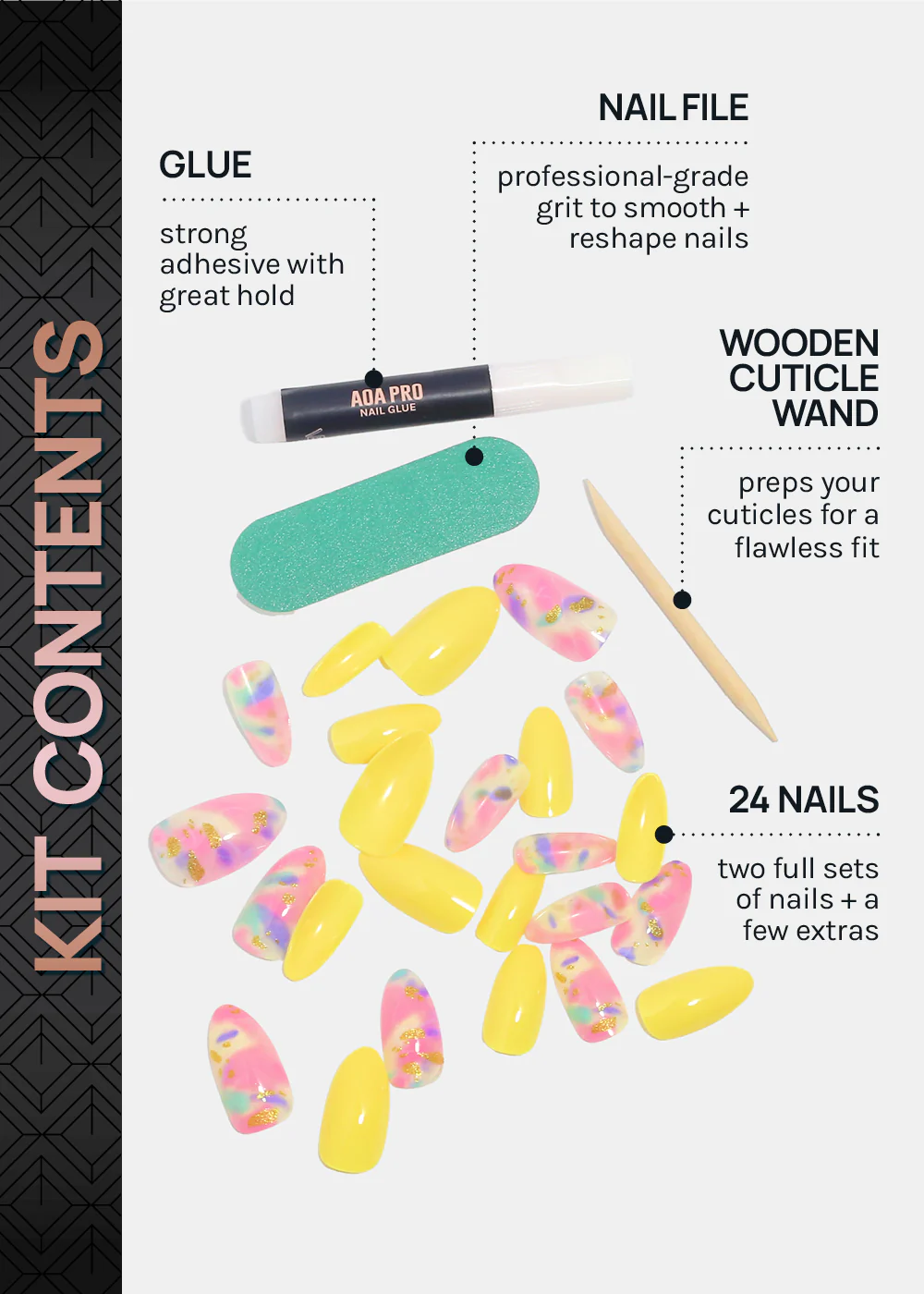 AOA Pro Press-On Nails: 10 Abstract - Image 5
