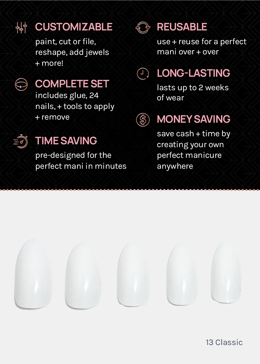 AOA Pro Press-On Nails: 13 Classic - Image 3