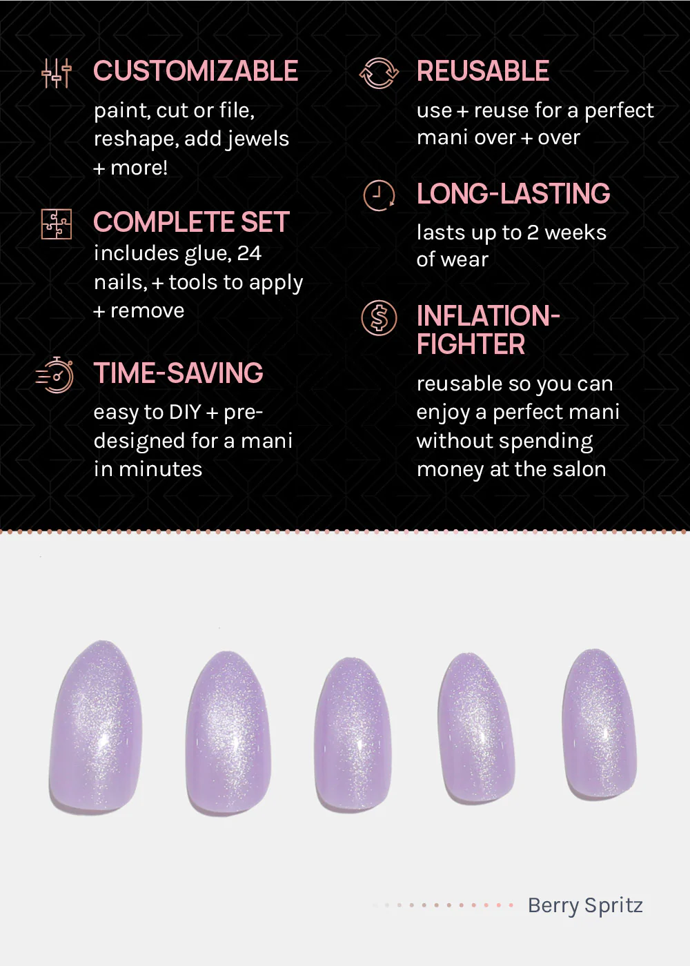 AOA Pro Press-On Nails: Berry Spritz - Image 3
