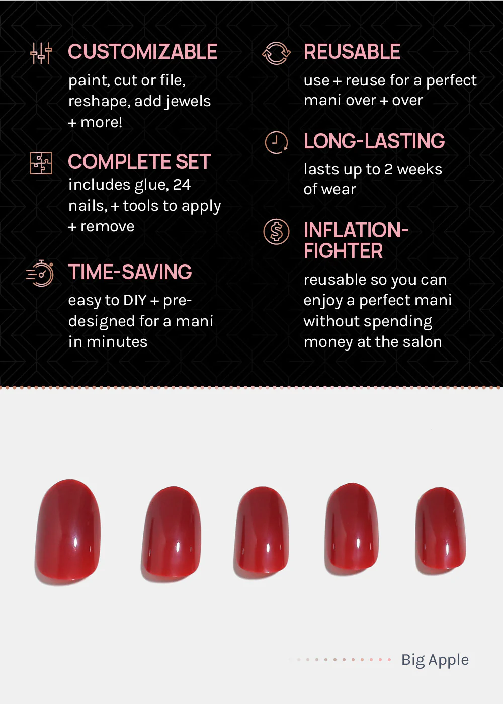 AOA Pro Press-On Nails: Big Apple - Image 3