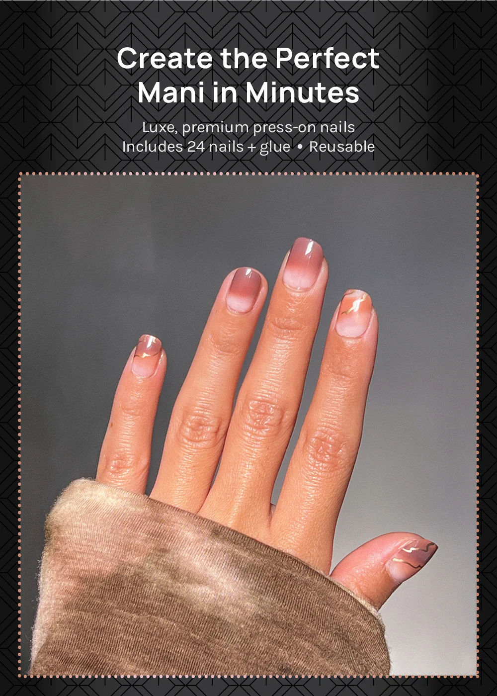 AOA Pro Press-On Nails: Coffee Date - Image 3