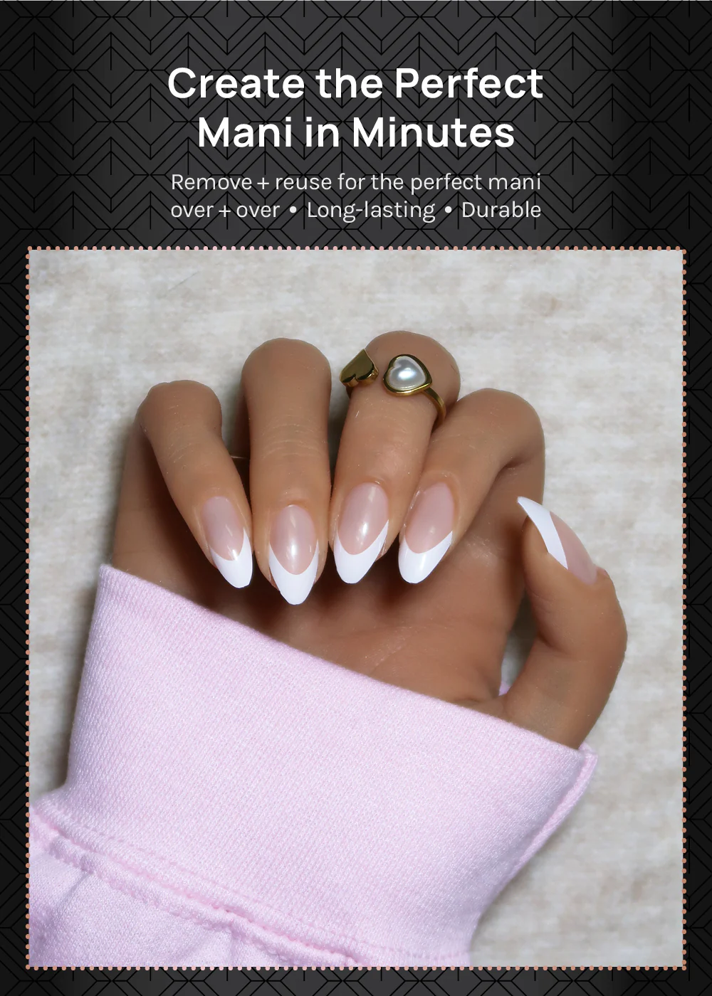 AOA Pro Press-On Nails: French Long - Image 3