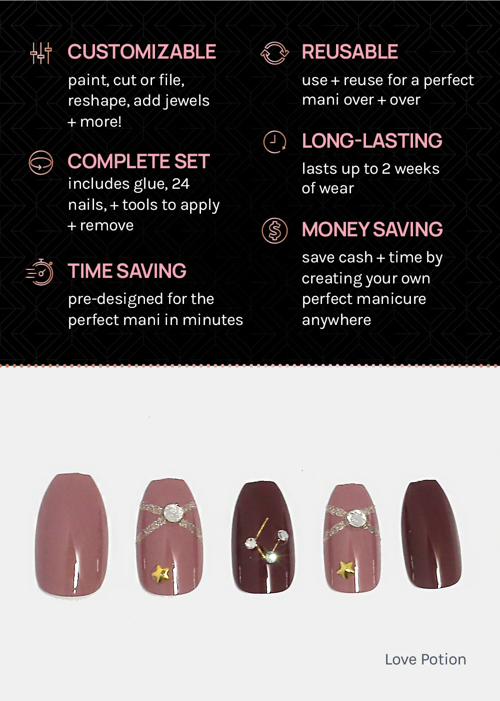 AOA Pro Press-On Nails: Love Potion - Image 5