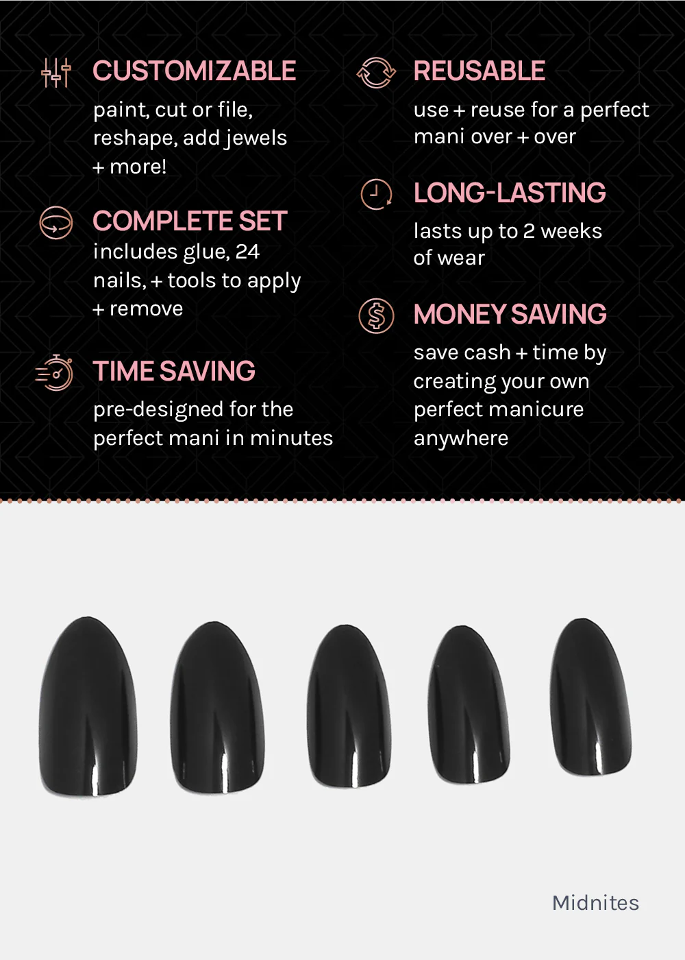 AOA Pro Press-On Nails: Midnites - Image 4