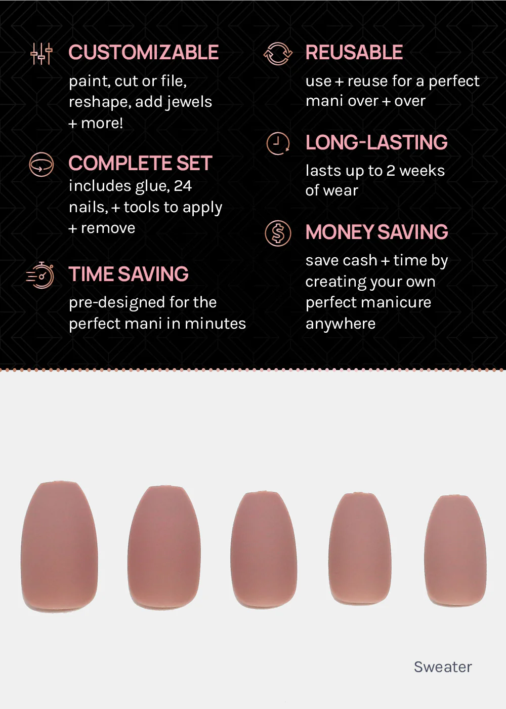 AOA Pro Press-On Nails: Sweater - Image 4
