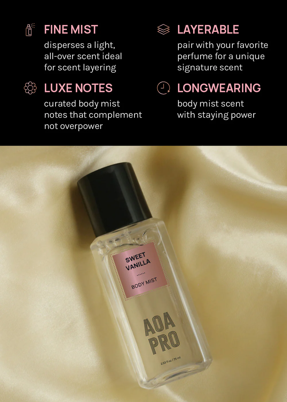 AOA Pro Sweet Vanilla Body Mist - Image 4